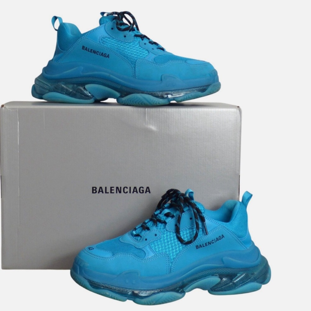 BALENCIAGA- Blue Triple S Sneakers size 36